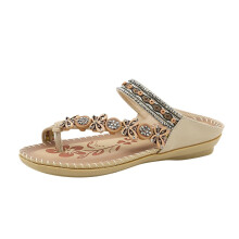Women's Floral Rhinestone Sandals with Arch Support – Casual Beach Slippers, Compatible with Summer Outdoor Activities