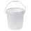 3 Gallon Plastic Bucket White Portable Container with Lid for Storage 1