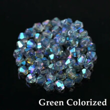 3mm 4mm 6mm 8mm Bicone Faceted Crystal Glass Loose Crafts Beads Jewelry Making-#104 Green Colorized-8mm (30pcs)