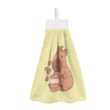Capybara Kitchen Towel – Fast-Drying, Dual-Purpose Hand & Dish Towel with Hanging Loop, Easy to Clean