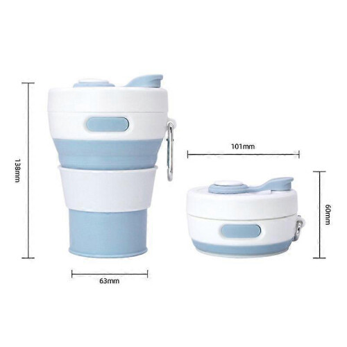 (Purple) 350ML Folding Portable Silicone Cup 1