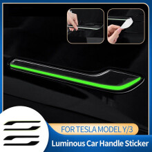 Car Door Handle Sticker Anti-Scratch Luminous for Tesla for Model 3/Y 2019-2022