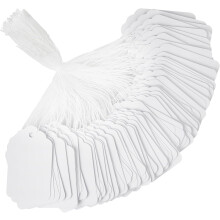 White price tags with string 1.88 x 1.1 inches 500 pcs