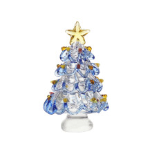 Mini Glass Christmas Tree Ornament Dollhouse Winter Craft