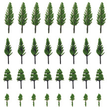 Fake Pine Model Trees for DIY Crafts Green Plastic