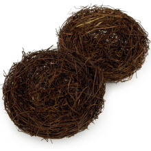 2PCS Handmade Rattan Artificial Bird Nests – Easter, Wedding, Christmas & Party Decor, Compatible with Birds, Garden, Home, Yard