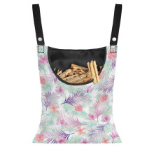 Vintage Palm Leaves Clothespin Storage Bag 1 Pack