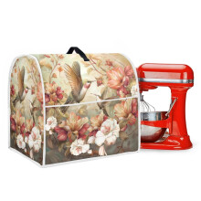 Dust-Proof Mixer Cover with Pockets & Handle, Hummingbird Floral Design, Compatible with 6-8 Qt Stand Mixers