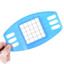 Stainless Steel Hand-Pressed Potato Slicer & Vegetable Cutter – Light Blue, Compatible with Home Kitchens