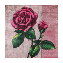 Disposable Flower Party Tissue with Heart Patterns, 20pcs Valentine's Day Face Towels for Kitchen Table Decoration