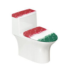 Christmas Snowflake Toilet Seat Covers (2-Pack), Adjustable Elastic Fabric, Washable & Reusable, Stretch Fit, Compatible with Standard Toilets