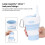(White Red) 350ML Folding Portable Silicone Cup 3