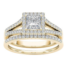 Christmas Gifts Rings Gifts Womens Rings 2-in-1 Set Detachable Shiny Ring Set Engagement Wedding Rings Inlaid Zircon Ring Jewelry