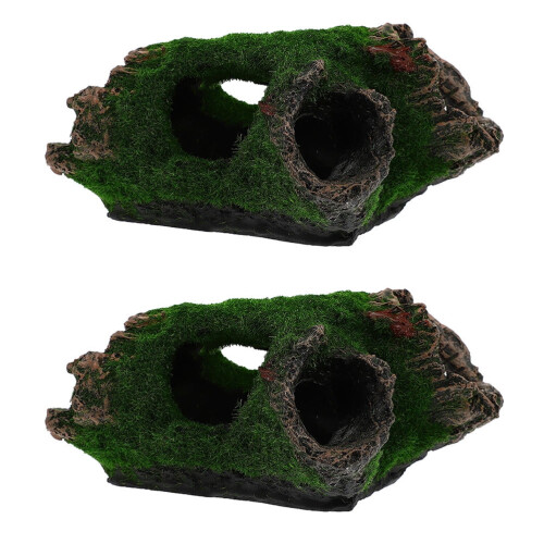 Pretyzoom Fish Tank Hiding Place Resin 2 Pack