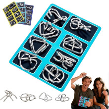 Metal Montessori Wire Puzzle, 3D Brain Teaser Ring Set – Disentanglement Challenge for Problem-Solving Enthusiasts