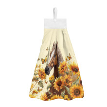 Sunflower Horse Butterfly Kitchen Hand Towels 2 pcs with