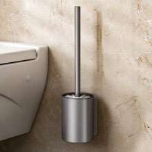 Aluminum Alloy Toilet Brush with Long Handle and Suction
