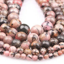 15" Strand Natural Stone Rock Gemstone Round Beads 4mm 6mm 8mm 10mm 12mm-Rose Rhodochrosite-6mm