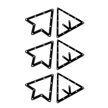 6Pcs Billiard Ball Holder Pet Plastic Triangle Rack For 8 Ball/9 Ball/10 Ball