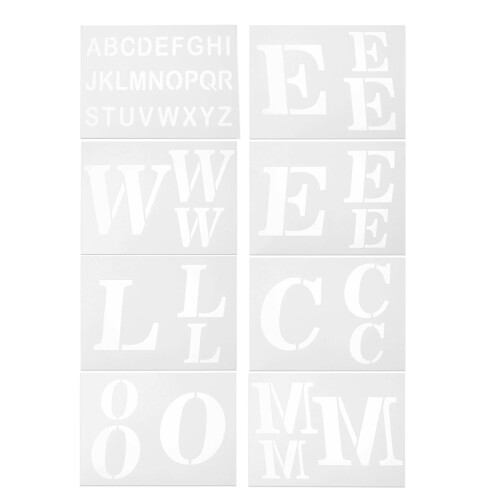 Welcome Letters Stencil Set 8 Large