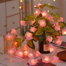 LED Rose String Lights – Battery-Powered Artificial Flower Lights for Bedroom, Party, Wedding & Romantic Decor – Compatible with AAA Batteries