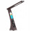 Foldable desk lamp LED night light with LCD screen in brown with a motif 2