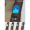 Foldable desk lamp LED night light with LCD screen in brown with a motif 3