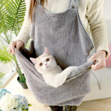 Cozy Fleece Cat & Dog Sling Backpack with Retractable Rope, Hands‑Free Shoulder Carrier, Space‑Saving Pet Bag