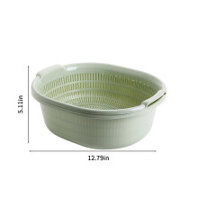 Plastic Double Dishwashing Basket & Fruit Bowl – Multifunctional Round Draining Basin for Kitchen, Home, Garden – Gifts for Her – Compatible