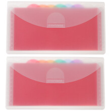 Currency Holder for Bills Plastic Accordion Folder 2 Pcs