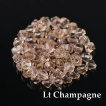 3mm 4mm 6mm 8mm Bicone Faceted Crystal Glass Loose Crafts Beads Jewelry Making-#123 Lt Champagne-3mm (100pcs)