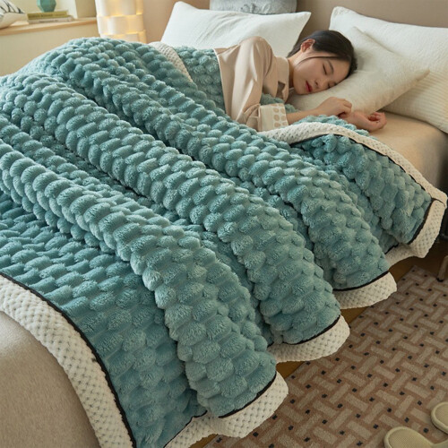 Flannel Fleece Blanket Extra Thick Double Layer 1 pc