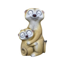 Solar Meerkat Garden Statue – Weatherproof Resin Animal Figurine with Solar Light for Yard, Patio, Courtyard – Compatible with Outdoor Use