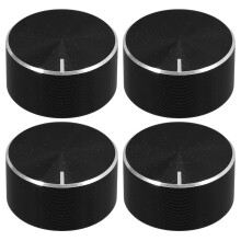 Volume Knobs Dimmer Switch Audio Dial Tuner Black 4 Pcs