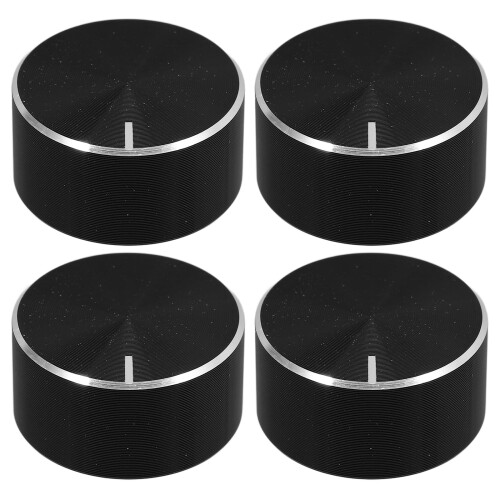 Volume Knobs Dimmer Switch Audio Dial Tuner Black 4 Pcs