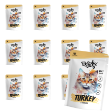VÅDFODER TIL KATTE TufTuf Luncheon kødpose med kalkun SÆT 10x100g