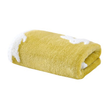 Easter Towels - 13.78"X29.53" Cozy Super Soft Rabbits Coral Towels for Bathroom - Yellow