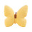 Butterfly Throw Pillow with Lace Trim Yellow 1