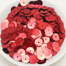60Gram 5mm 6mm 8mm 10mm 12mm Flat Round Loose Sequins Paillettes sewing Wedding-2000pcs 10mm-Red