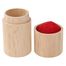 2026 New Wooden Needle & Thread Kit with Holder, Pincushion, Lid & Storage Case – Compatible with Hand Sewing & Crafts