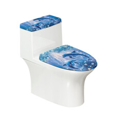 Elastic Fabric Toilet Top Cover Set & Reusable Toilet Covers Set & Universal for Bathroom Supplies Elastic Bottom