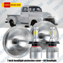 Pair 7" Round LED Headlights Hi/Lo Fit FOR Chevy Truck 1947 1948 1949 1950 1951-