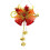 Christmas Bell Pendant Red Plastic 1 Piece 1