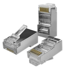 Qoltec RJ45-gennemgangsstik | CAT6 | FTP | Gennemgang | Forgyldte kontakter | 100 stk.