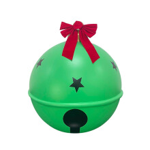 24" Inflatable Christmas Ball Ornaments, PVC Giant Jingle Bell Decor, Reusable Outdoor Xmas Balls for Yard, Porch, Front Door – Compatible with