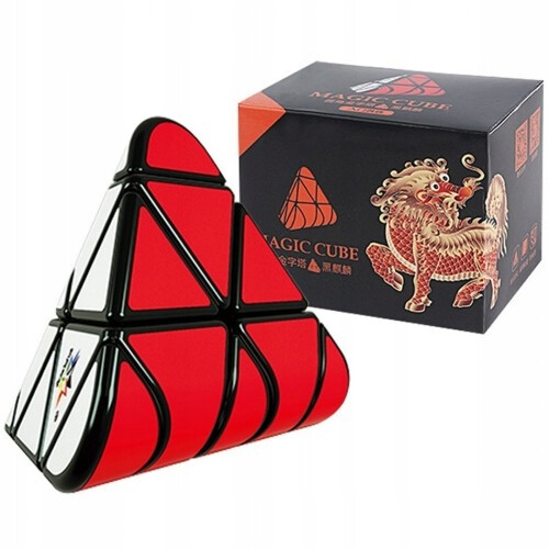 Brugerdefineret Pyraminx-terning Hvid Rød Lys Justerbar Pyramid