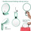 15X Double Side Magnifying Mirror, Adjustable Handle & Stand, Portable, Lightweight, Foldable, 9 X 4.7'' 6