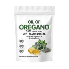 Oil of Oregano Black seed oil 6000mg Nutrition Gels & Chews 180 Count