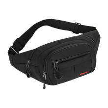 Canvas Sports Waist Pack with Waterproof Design, Multiple Compartments and Headphone Jack for Outdoor Fitness and Running