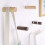 4pcs Solid Wood Coat Hook Nordic Style Simple Black Walnut Coat Hook Creative Wall Coat Wooden Hook 4